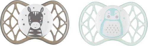 Пустушка Nuvita Air55 Explorer NV7066 Gray Mint силіконова, ортодонтична, від 0 місяців, 2 шт.