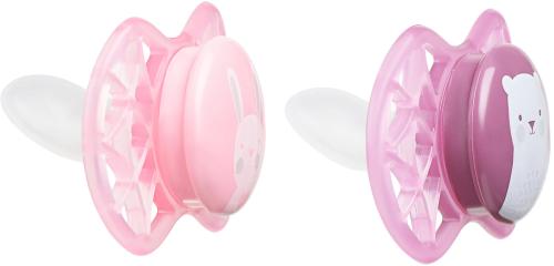 Пустушка Nuvita Air55 Explorer NV7067 Pink силіконова, симетрична, від 0 місяців, 2 шт.