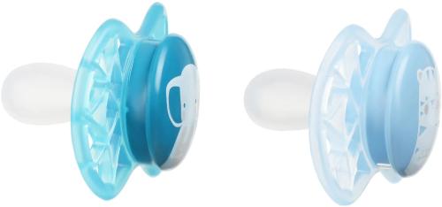 Пустушка Nuvita Air55 Explorer NV7067 Turquoise-Blue силіконова, симетрична, від 0 місяців, 2 шт.