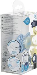 Пустушка Nuvita Air55 Cool NV7084G Blue силіконова, ортодонтична, від 6 місяців, світна у темряві