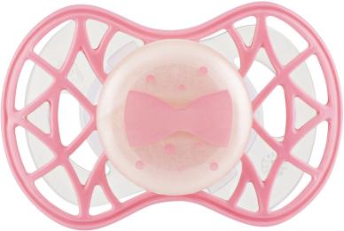 Пустушка Nuvita Air55 Cool NV7084G Pink силіконова, ортодонтична, від 6 місяців, світна у темряві