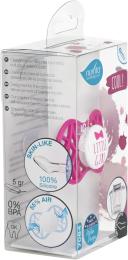 Пустушка Nuvita Air55 Cool NV7084 Bright Pink силіконова, ортодонтична, від 6 місяців