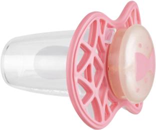 Пустушка Nuvita Air55 Cool NV7085G Pink силіконова, від 6 місяців, світна у темряві