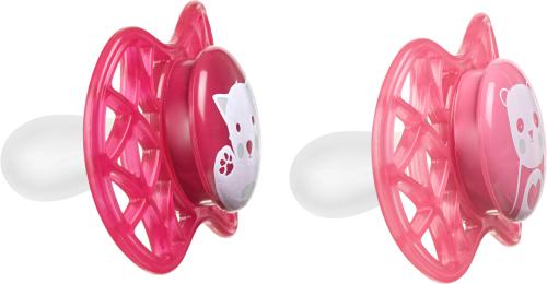 Пустушка Nuvita Air55 Explorer NV7087 Pink силіконова, від 6 місяців, 2 шт.