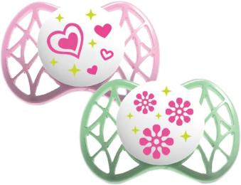 Пустушка Nuvita Air NV7060 Pink Light Green силіконова, від 0 місяців, ортодонтична, 2 шт.