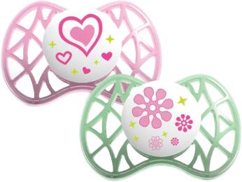 Пустушка Nuvita Air NV7080 Pink Light Green силіконова, від 6 місяців, ортодонтична, 2 шт.
