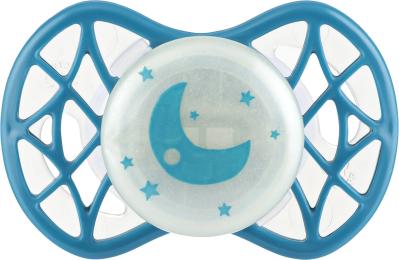 Пустушка Nuvita Air55 Cool NV7064G Turquoise силіконова, ортодонтична, від 0 місяців, світна у темряві