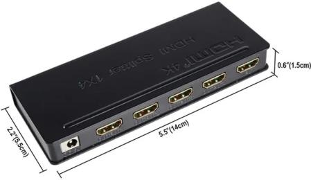 Сплітер PowerPlant HDSP4-M HDMI 1x4 V1.4, 4K (CA911509)