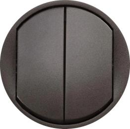 Лицьова панель Legrand Celiane 067902 Graphite для вимикача 2-клавішного