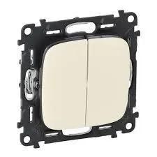 Вимикач Legrand ALLURE 752905 2-клавішний, автоматичні клеми