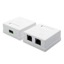 Розетка Atcom 15254 White зовнішня UTP 5e 2-порти RJ45