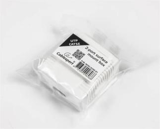 Розетка Cablexpert NCAC-2U5E-01 White 2хRJ-45, Cat5Е, зовнішня