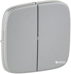 Клавіша для вимикача Legrand Valena Allure 755027 Aluminium 2-клавішного