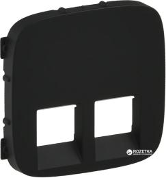 Лицьова панель Legrand Valena Allure RJ11 + RJ45 Anthracite для розетки (755428)