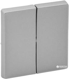 Клавіша для вимикача Legrand Valena Life 755022 Aluminium 2-клавішного
