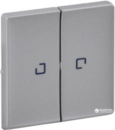 Клавіша для вимикача Legrand Valena Life 755222 Aluminium 2-клавішного з підсвіткою