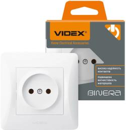 Розетка Videx Binera VF-BNSK1-W без заземлення