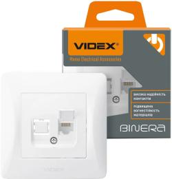 Розетка Videx VF-BNSK1PC6-W White компютерна