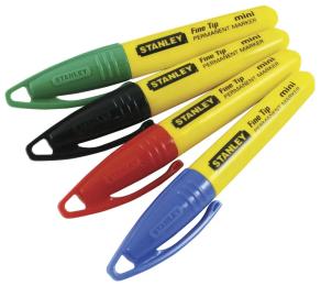 Маркер Stanley 2-47-329 із загостреним наконечником 4 шт.