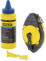 Шнур розмічальний Stanley PowerWinder 30 м з рівнем і флаконом крейдяного порошку в комплекті