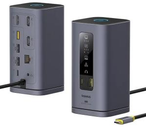 USB-хаб Baseus Spacemate Series 11-in-1 (MAC) Docking Station Type-C to HDMI 4K 60Hz (B00568101813-01) Space Gray