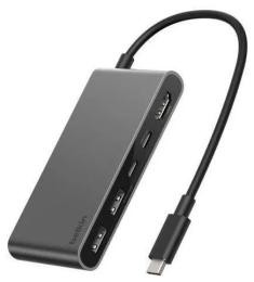 USB-хаб Belkin 5in1 Multiport Dock (AVC022HQSGY) Space Gray