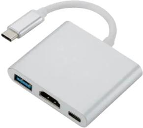 Перехідник Dynamode USB Type C (тато) - HDMI/USB-A/Type-C (мама)