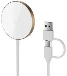 Бездротовий зарядний пристрій WIWU Wi-W029 MagCircle Qi2 15W Gold