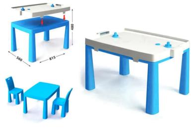 Дитячий ігровий стіл Doloni 04580/1 Blue + набір для гри, стіл дитячий
