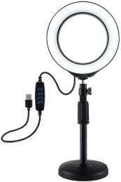 Кільцева лампа Puluz PU392 6.2 + настільне кріплення 18-28 см