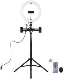 Кільцева лампа Puluz PKT3055B 10.2 + штатив 1.65 м