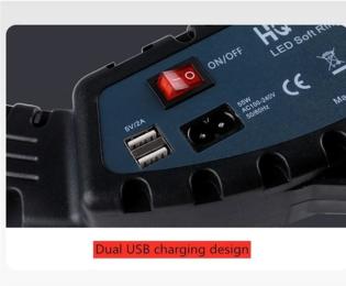 Кільцева лампа PowerPlant TBD01123671 18 + штатив 2.1 м