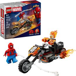 Конструктор LEGO (76335) Super Heroes Людина-павук vs. Примарний вершник на мотоциклі