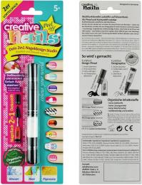 Набір лаків Malinos Creative Nails MA-303000 Black White (чорний + білий)