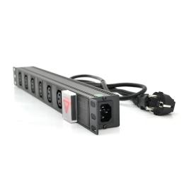 Мережевий фільтр Merlion C13 220В 1U 19 з адаптером живлення