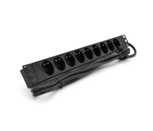 Мережевий фільтр Ritar 1U-M9-K-GER/00499 9 розеток, 19, 1U, 1.8 м