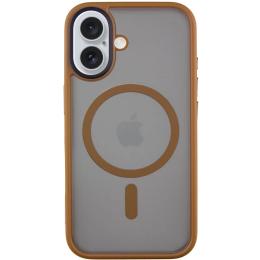Чохол-накладка EpiK TPU + PC Metal Buttons with MagSafe для Apple iPhone 16 (6.1) Gold