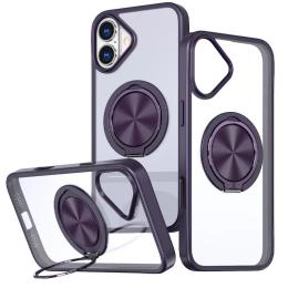 Чохол-накладка EpiK TPU + PC Metal Ring with MagSafe для Apple iPhone 16 (6.1) Dark Violet