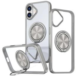 Чохол-накладка EpiK TPU + PC Metal Ring with MagSafe для Apple iPhone 16 (6.1) Gray
