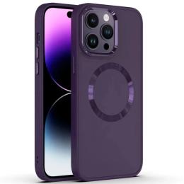Чохол-накладка EpiK TPU Bonbon Metal Style with MagSafe для Apple iPhone 16 Pro (6.3) Dark Purple