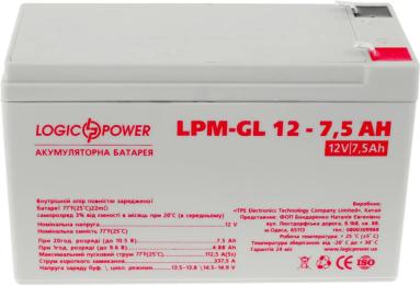 Акумулятор для ДБЖ LogicPower 12V 7.5Ah (LP6562)