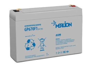 Акумулятор для ДБЖ Merlion 6V 7Ah (GP670F1) AGM