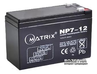 Акумулятор для ДБЖ Matrix NP7-12 (12V 7Ah)