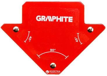 Косинці для зварювання GRAPHITE 56H901 магнітний, 82 x 120 x 13 мм
