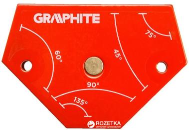 Косинці для зварювання GRAPHITE 56H904 магнітний, 64 x 95 x 14 мм