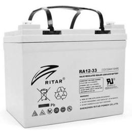 Акумулятор для ДБЖ Ritar 12V 33.0 Ah Gray (RA12-33) AGM 195x130 x155 (168) PRO