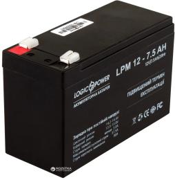 Акумулятор для ДБЖ LogicPower 12V 7.5Ah (LP3864) AGM