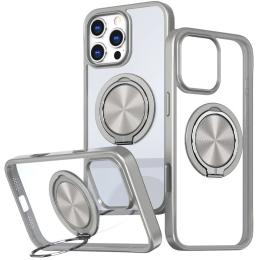 Чохол-накладка EpiK TPU + PC Metal Ring with MagSafe для Apple iPhone 16 Pro (6.3) Gray