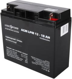 Акумулятор для ДБЖ LogicPower LPM 12 V  18 Ah (LP4133) AGM