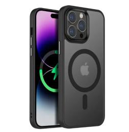 Чохол-накладка EpiK TPU + PC Metal Buttons with MagSafe Colorful для Apple iPhone 16 Pro (6.3) Black
